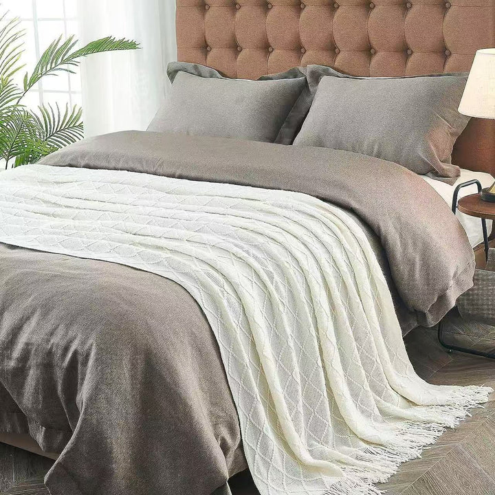 Strukturierte Strick dekorative Wurfdecke