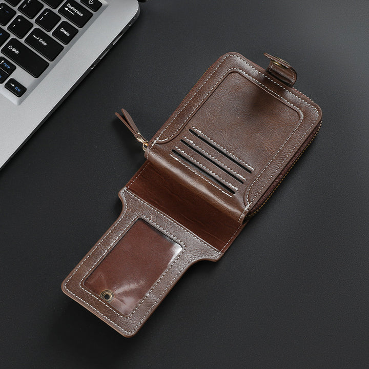 Bi-Fold Zip Geldbörse mit Kartenfächern Karnz