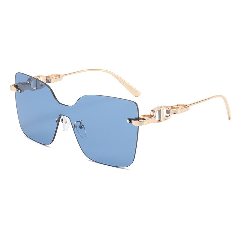 Damen elegante oversized Sonnenbrille mit modischem Rahmen und UV-Schutz Karnz