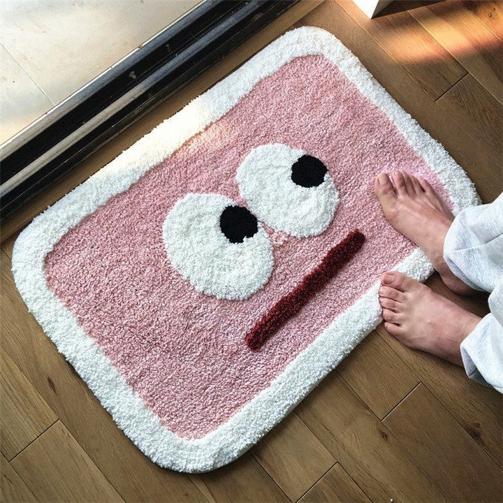 Plush Cartoon Tiger Absorbent Bath & Entry Rug with Non-Slip Backing