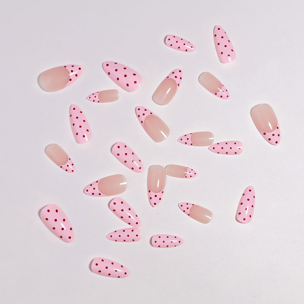 Künstlerisches Punktmuster Press-On Nageldesign Karnz