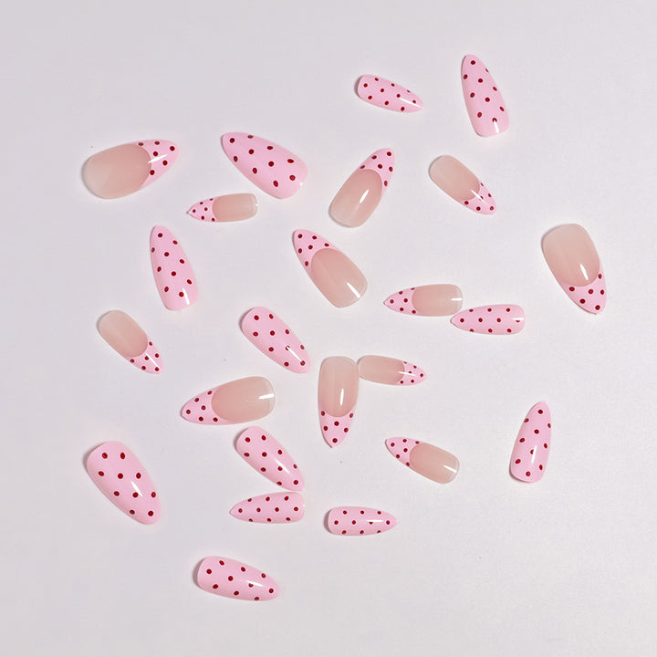 Künstlerisches Punktmuster Press-On Nageldesign Karnz
