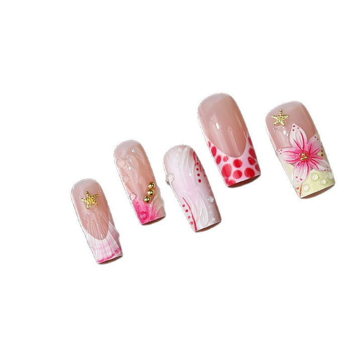 Blumen Design Press-On Nagel Tipps Karnz