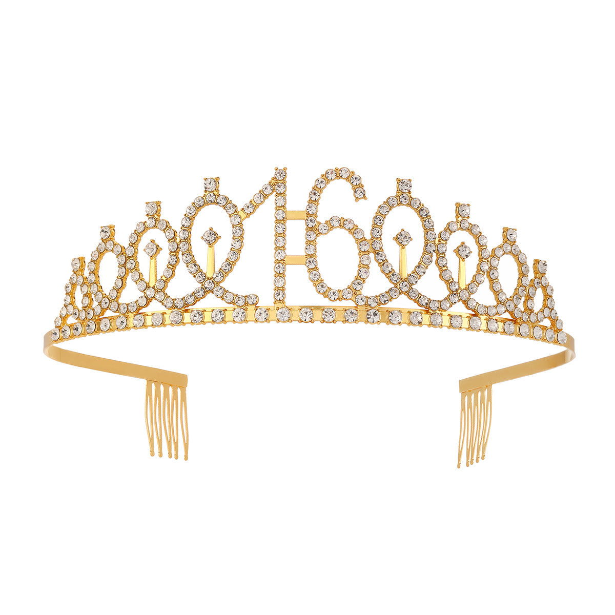 Damen Kristallverzierte Tiara mit elegantem Design Karnz