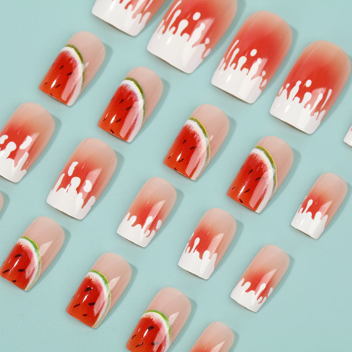 Kunstnägel im stilvollen Wassermelonen-Design Karnz