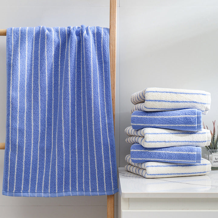 Damen Elegantes Frottee Badetuch mit Streifenmuster Karnz