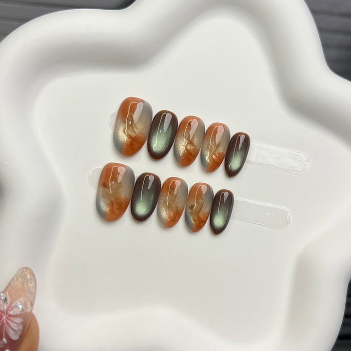 Marmoreffekt Press-On Nagelset
