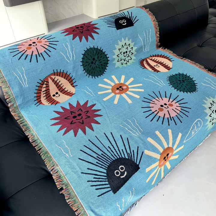Künstlerische Jacquard-Wurfdecke