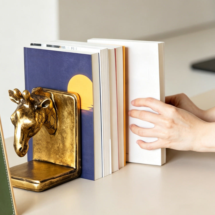 Künstlerischer Giraffenkopf Buchstütze