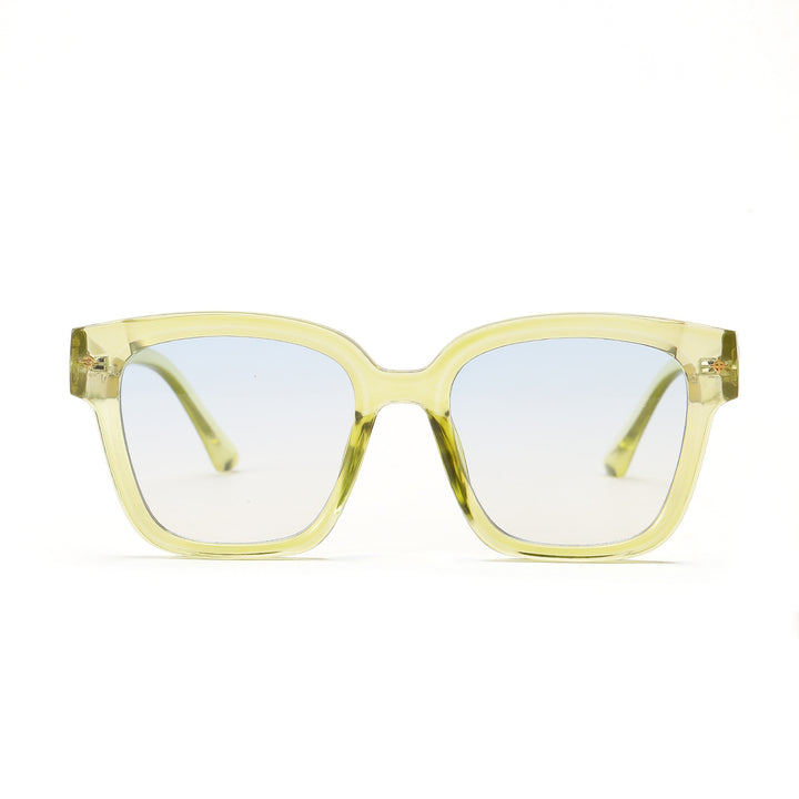 Damen modische quadratische Sonnenbrille mit transparentem Gestell Karnz