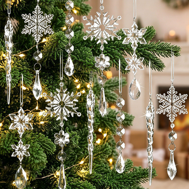 Kristall Schneeflocken Ornament Set