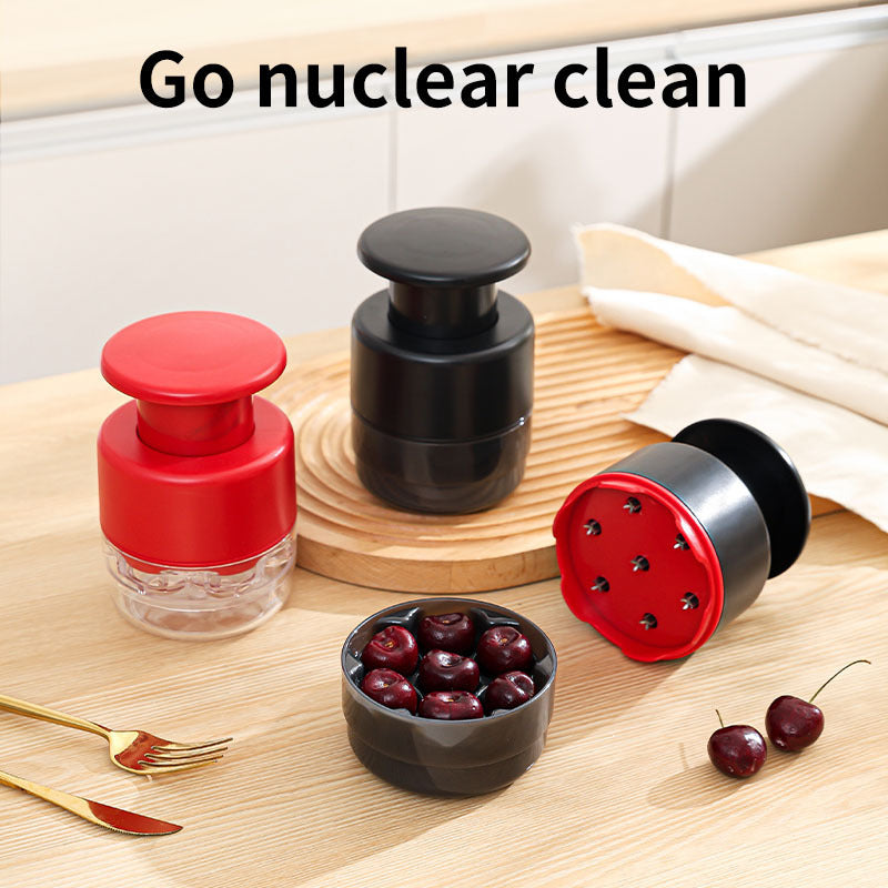 Compact Push-Down Garlic and Herb Chopper with Safety Container