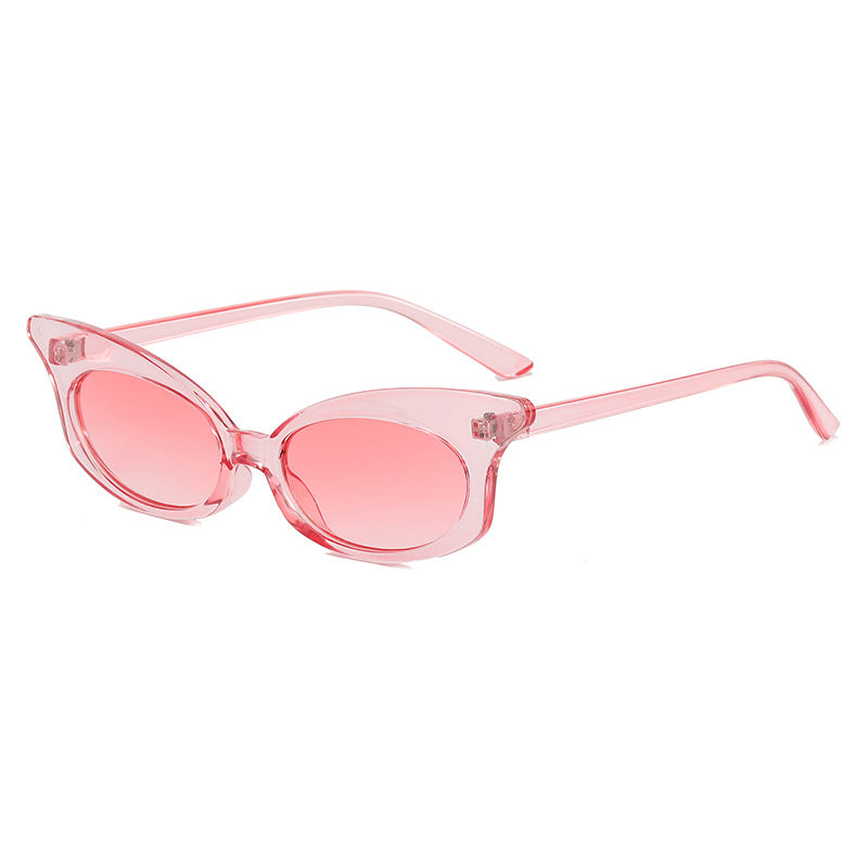 Damen Cat-Eye Sonnenbrille mit transparentem Rahmen und UV-Schutz Karnz