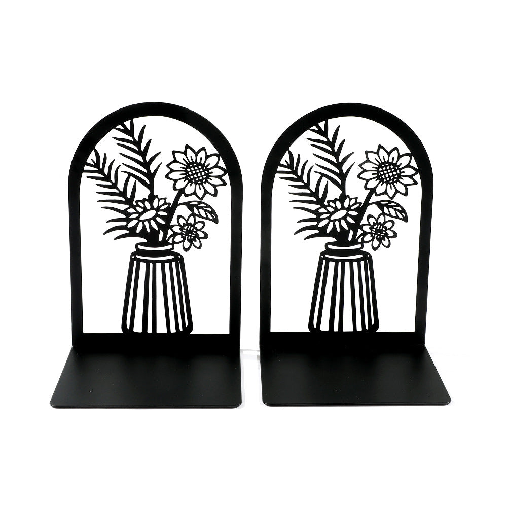 Elegante florale Metall-Buchstützen