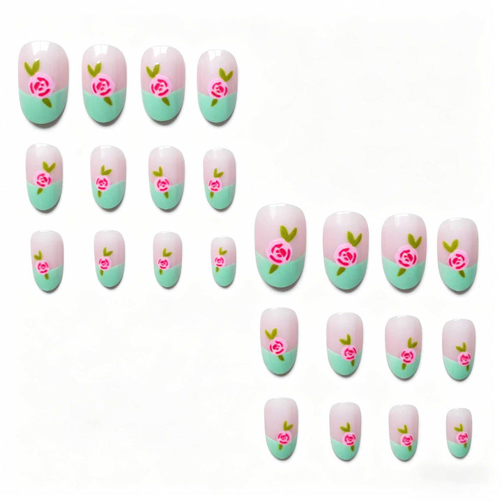 Künstlerisches floral Gel Nagelkunst
