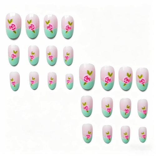 Künstlerisches floral Gel Nagelkunst