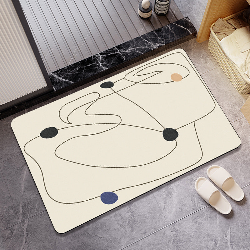 Geometrisch gemusterte Badematte Karnz
