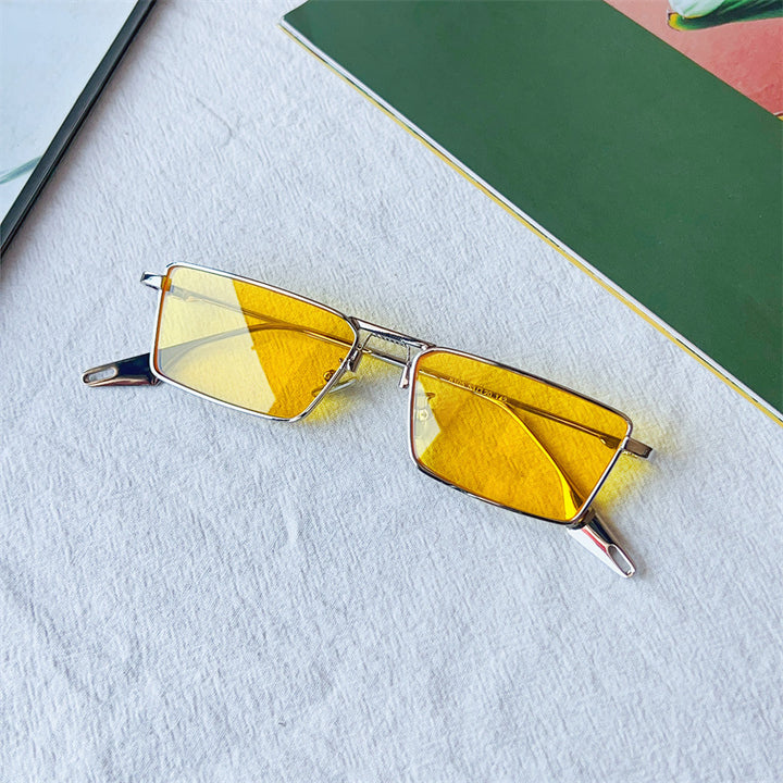 Modebewusste geometrische Fassung Sonnenbrille Karnz