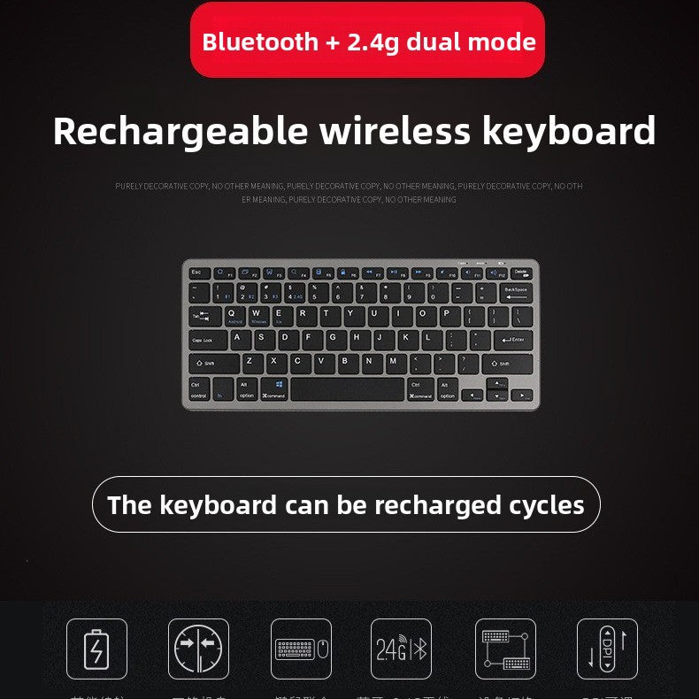 Bluetooth-Tastatur mit Ergonomischem Design Karnz