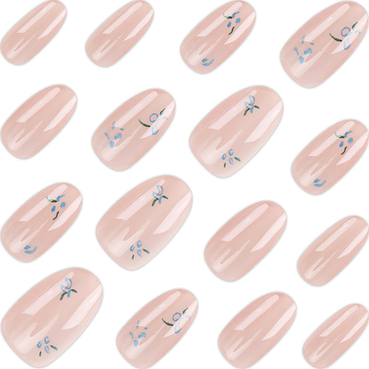 Blumen-Design Press-On Nagelset Karnz