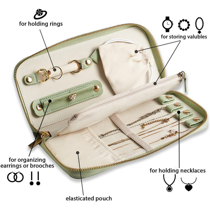 Schmuck-Organizer Tasche mit Abnehmbaren Inneneinteilungen Karnz