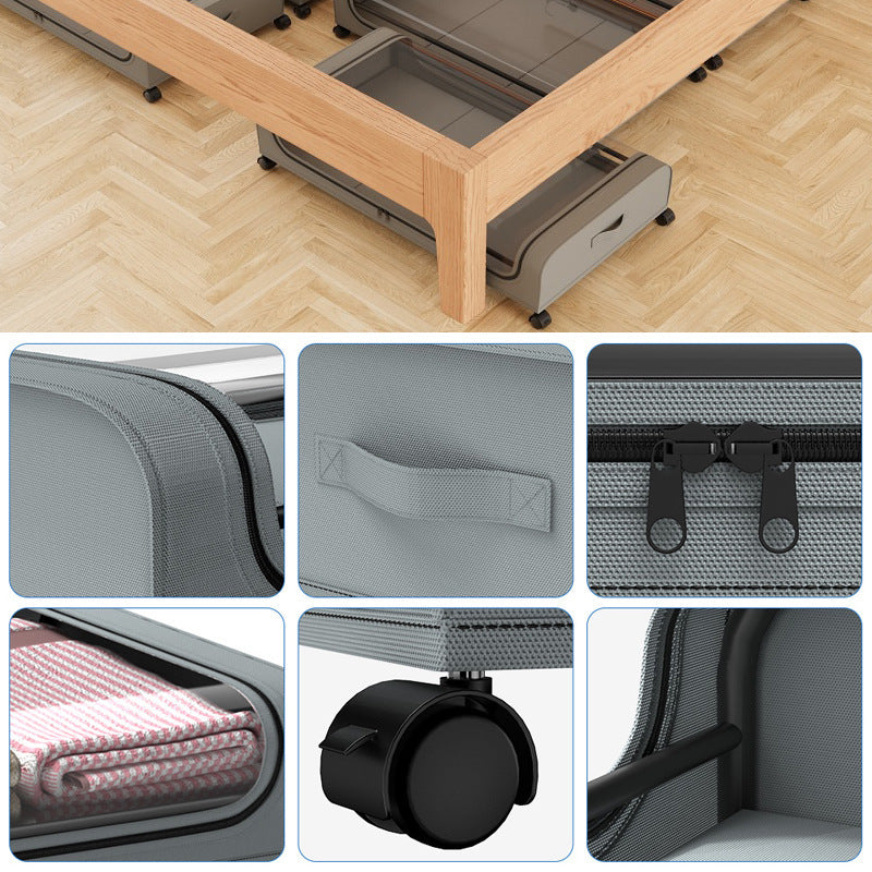 Aufbewahrungsbox mit Rollen und Transparentem Deckel Karnz