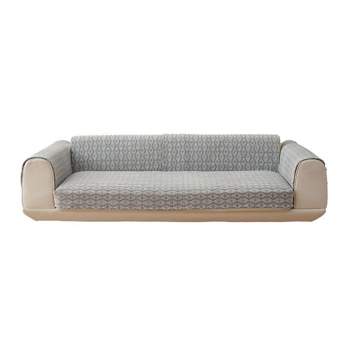 Low‑Profile Lounge‑Sofa mit abnehmbarem Jacquard‑Überzug und abgerundeten Polsterarmlehnen