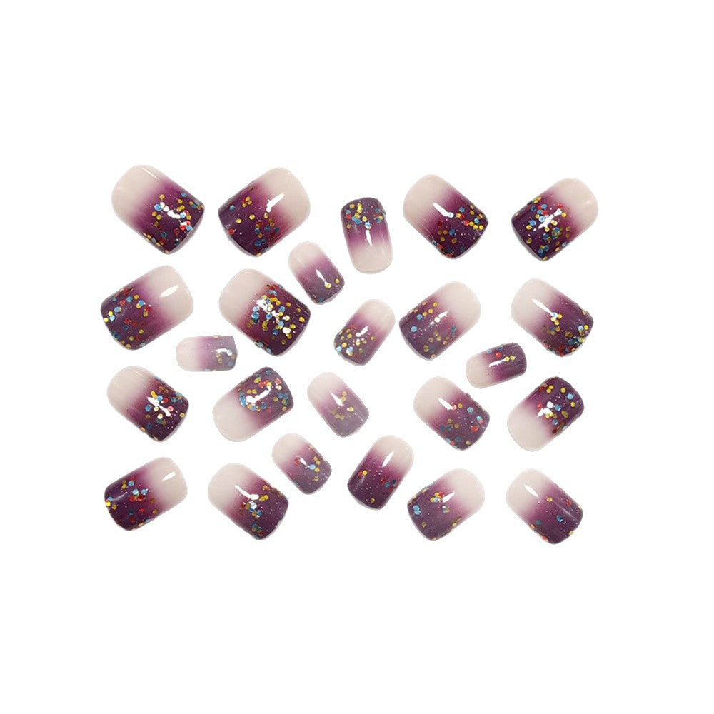Kunstnägel mit Glitzer-Gradient und Buntem Akzent Karnz