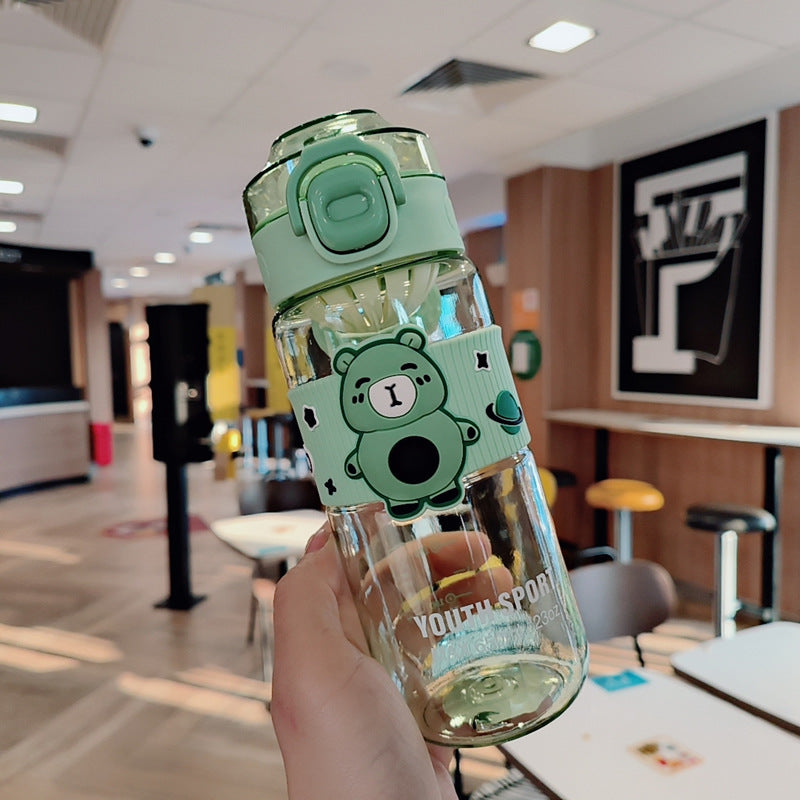 Damen Verspielte Wasserflasche mit Gummihandgriff Karnz