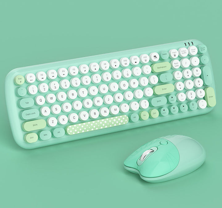 Retro-inspiriertes kabelloses Tastatur- und Mausset Karnz