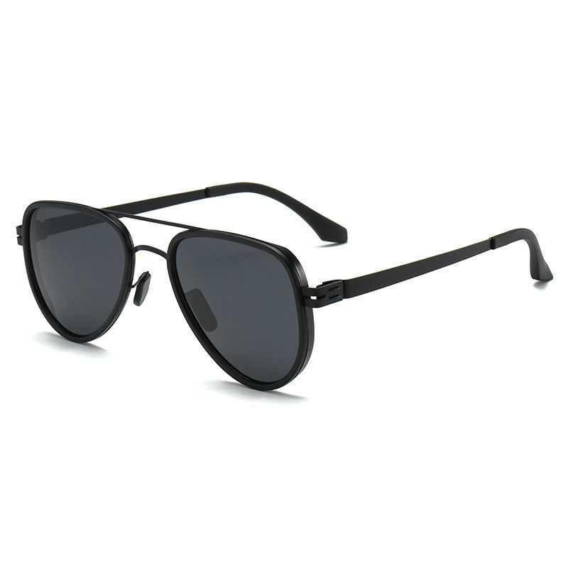 Damen Aviator-Sonnenbrille mit robustem Metallrahmen und polarisierenden Gläsern Karnz