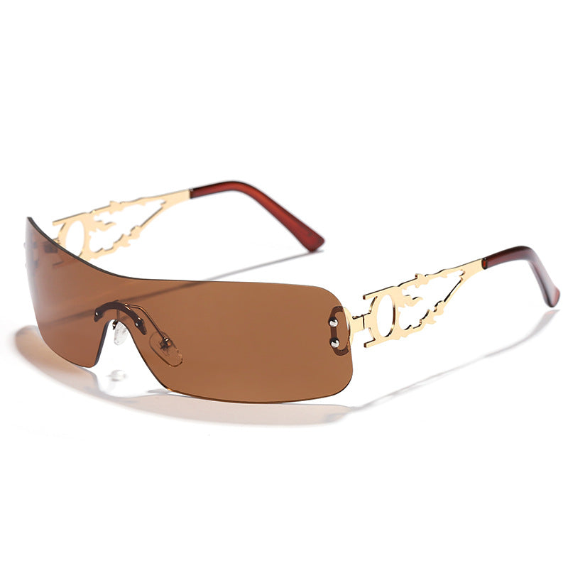 Damen modische Sportsonnenbrille mit innovativem Design und UV-Schutz Karnz