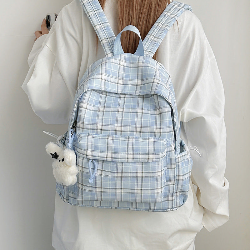Stylische Karomuster-Rucksack Karnz
