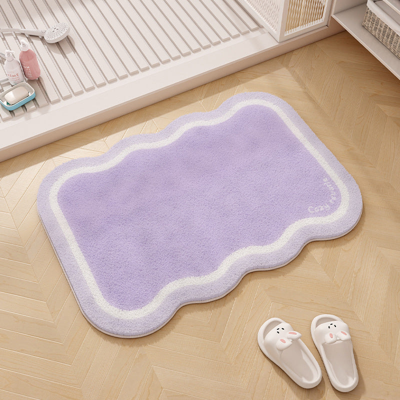 Regenbogen-Themen Plüsch Memory Foam Badmatte