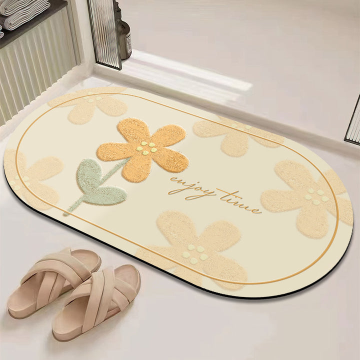 Chic inspirierendes florales Badematte