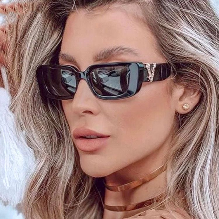 Damen modische Sonnenbrille mit markantem Print Karnz