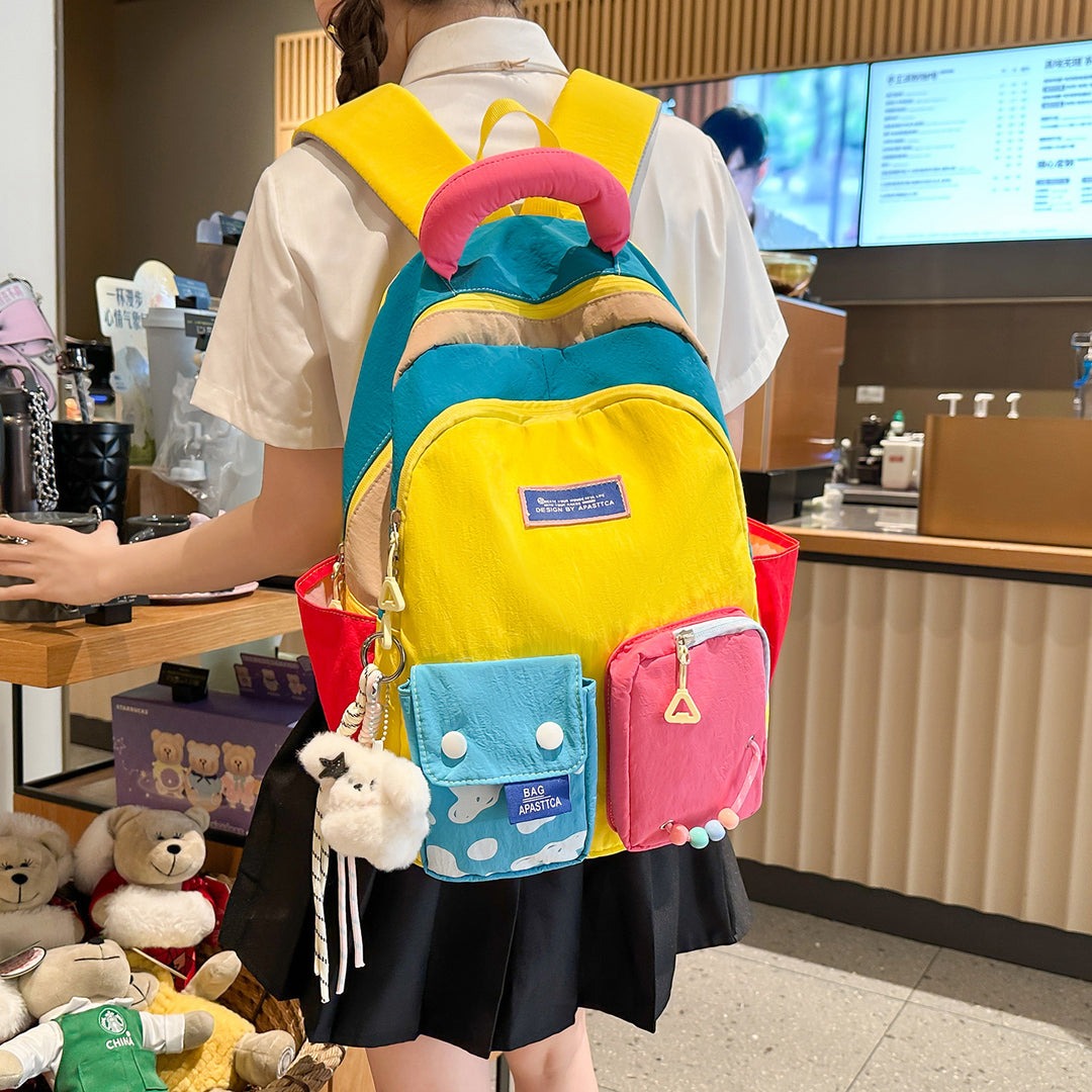 Bunter Mehrfach-Taschen Rucksack Karnz
