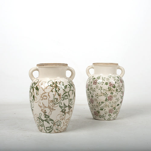 Floraler Keramikvase Karnz
