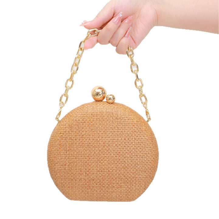 Texturierten runden Handtasche