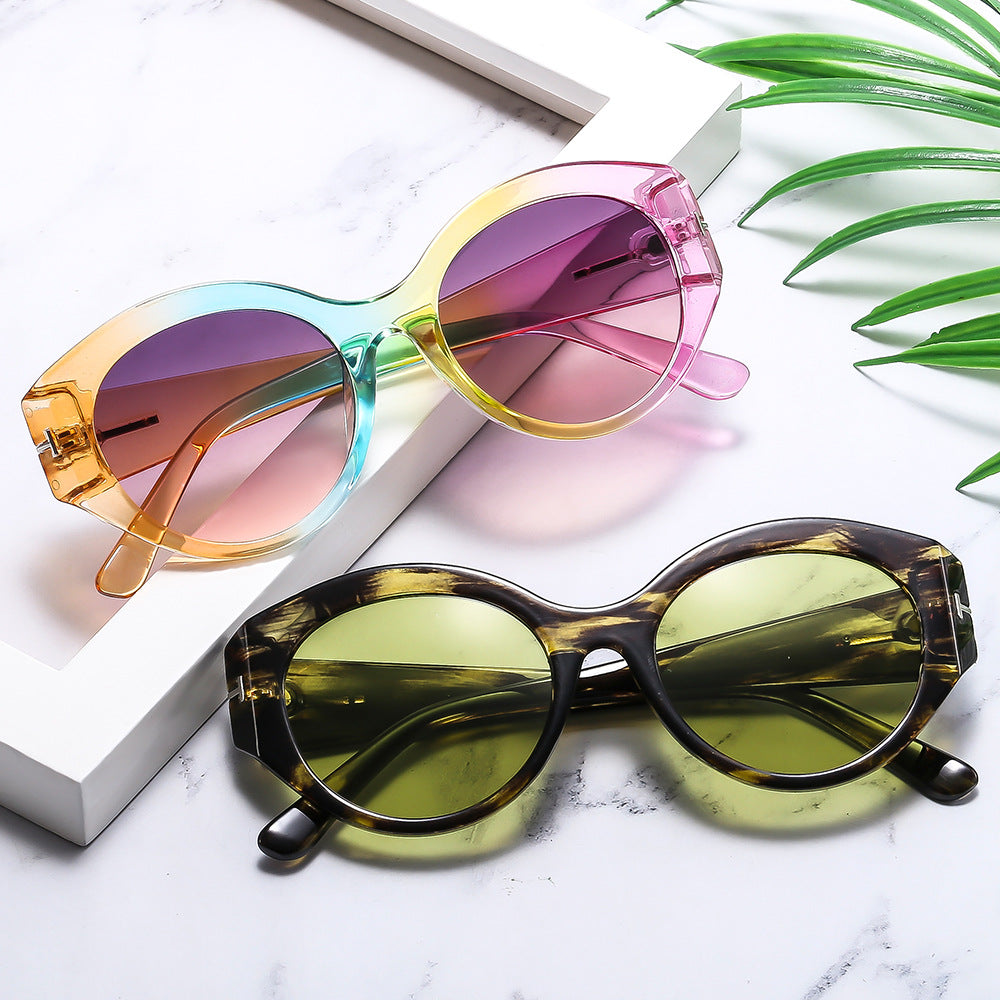 Damen Cat-Eye Sonnenbrille mit extravagantem Rahmen und UV-Schutz Karnz