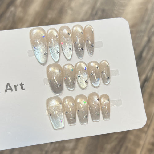 Cosmic Star-Accent Press-On Nail Set Karnz