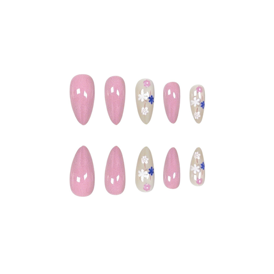 Florale Akzent Stiletto Nagelkunst Erweiterungen Karnz