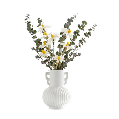 Texturierte dekorative Keramikblumenvase Karnz