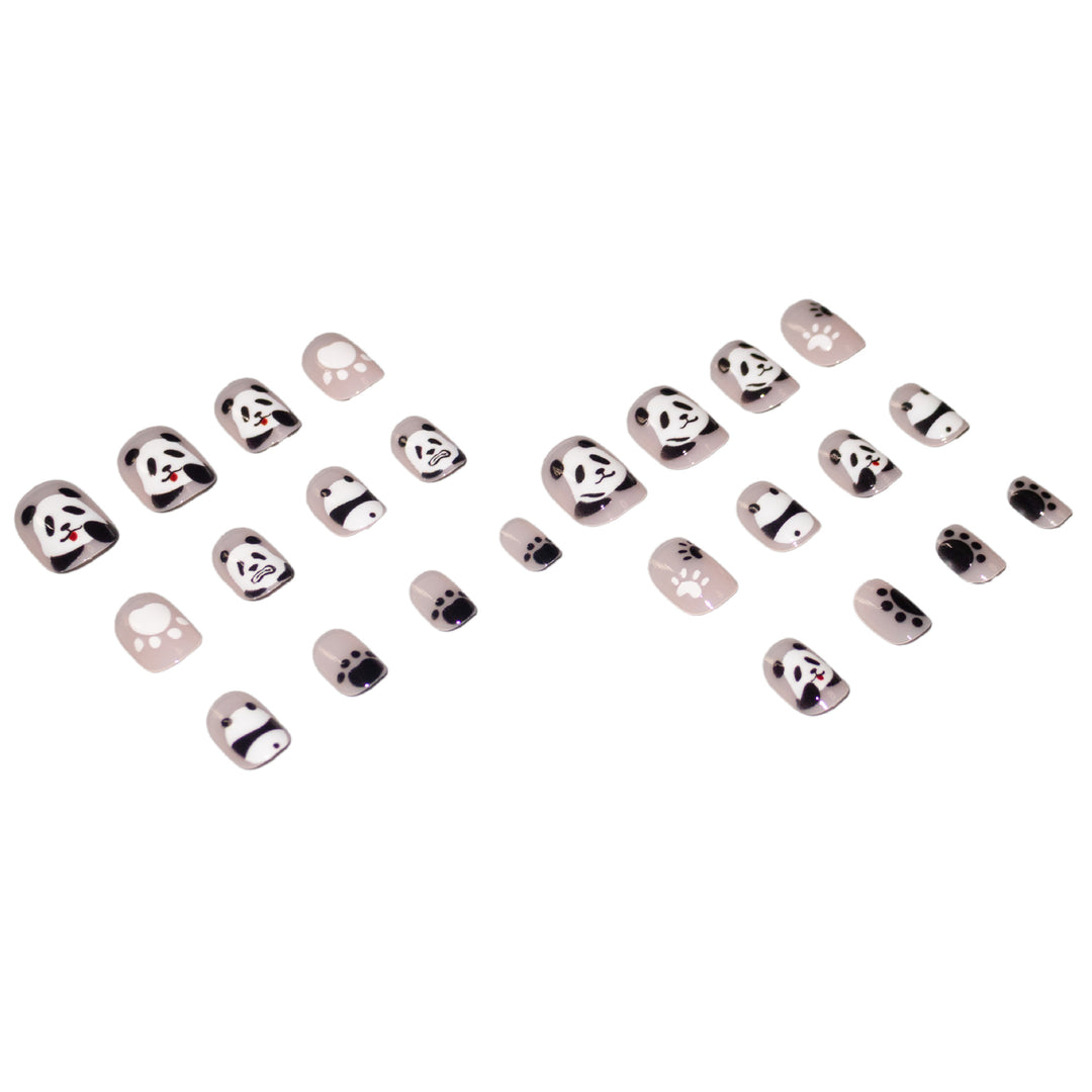 Kreatives Panda-Themen-Nagelkunst-Set