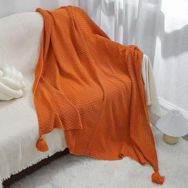 Premium strukturiert Strickwurfdecke