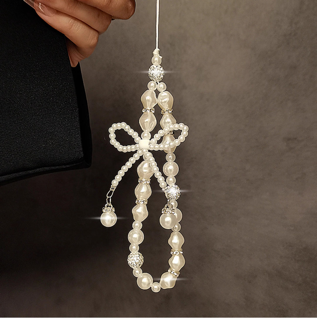 Elegante Perlenbesetzte Charmschlüsselanhänger Karnz