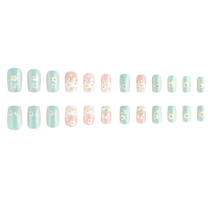 Floral Garden Press-On Nagelkunst Karnz