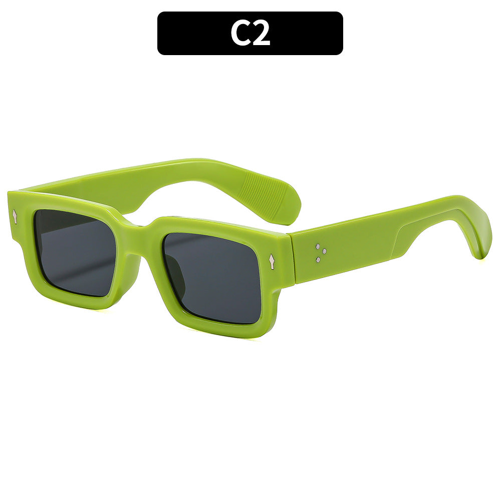Chunky rechteckige Sonnenbrille