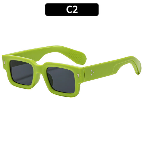 Chunky rechteckige Sonnenbrille