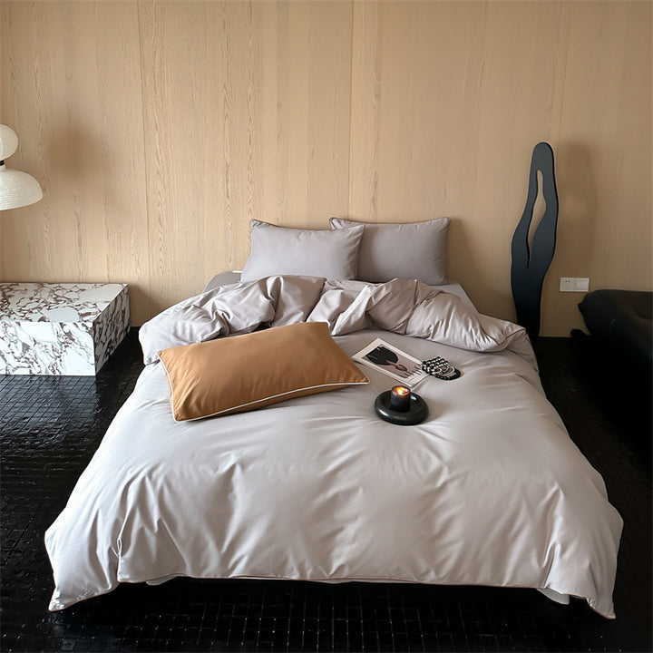 Satin-Bettwäsche-Garnitur mit atmungsaktivem Baumwollmix und Soft-Touch-Finish